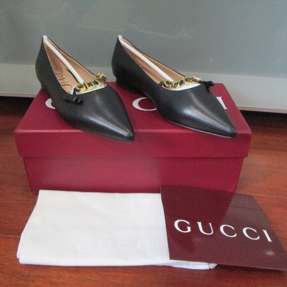 Gucci Logo-plaque Ballerina Shoes - Picture 1 of 8